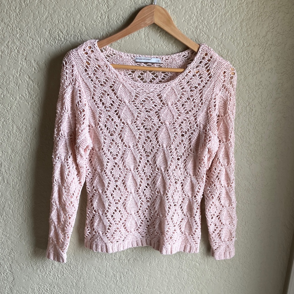 Soyaconcept Denmark lace pattern crew sweater